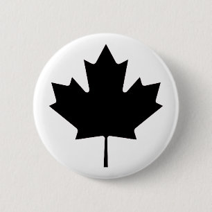 Ahornblatt schwarzes Transp die MUSEUM Zazzle Gesc Button