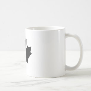 Ahornblatt schwarzes Transp die MUSEUM Zazzle Kaffeetasse