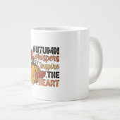 Ahornblatt und Kürbisdesign Jumbo-Tasse (Vorderseite Rechts)