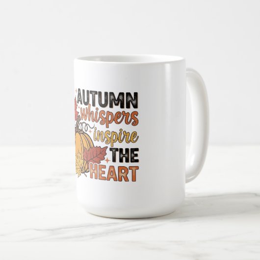 Ahornblatt und Kürbisdesign Kaffeetasse (VorderseiteRechts)