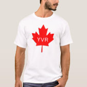 Ahornblatt - Vancouver-Flughafen-Code T-Shirt (Vorderseite)