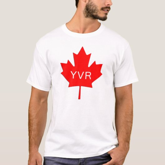 Ahornblatt - Vancouver-Flughafen-Code T-Shirt (Vorderseite)