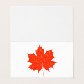Ahornblatt Visitenkarten (Außenseite Aufgefaltet)