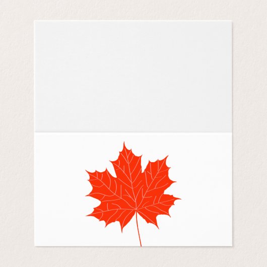 Ahornblatt Visitenkarten (Außenseite Aufgefaltet)