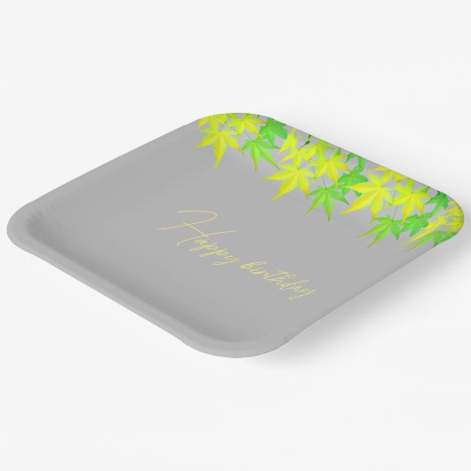 Ahornblattdesign Pappteller (Gewinkelt)