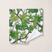 Ahornblätter auf Weiß Badhandtuch Set (Waschlappen)