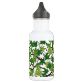 Ahornblätter auf Weiß Edelstahlflasche (Links)