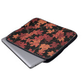 Ahornblätter auf Weiß Laptopschutzhülle (Vorne Knopf)