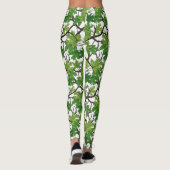 Ahornblätter auf Weiß Leggings (Rückseite)