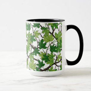 Ahornblätter auf Weiß Tasse