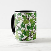 Ahornblätter auf Weiß Tasse (Vorderseite Links)
