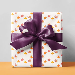 Ahornblätter fallen Baby Shower Geschenkpapier
