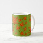 Ahornblätter-Muster Kaffeetasse (VorderseiteRechts)
