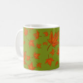 Ahornblätter-Muster Kaffeetasse (Vorderseite Links)