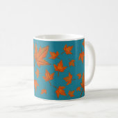 Ahornblätter-Muster Kaffeetasse (VorderseiteRechts)
