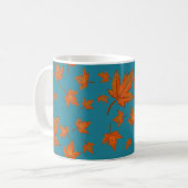 Ahornblätter-Muster Kaffeetasse (Vorderseite Links)