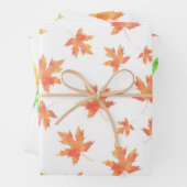 Ahornblättermuster für Wasserfarben Geschenkpapier Set (Beispiel)