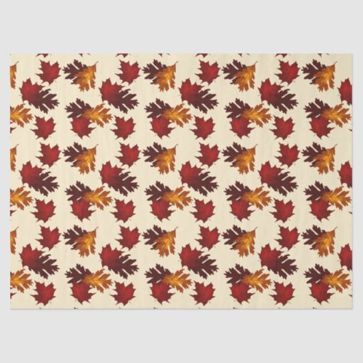 Ahornblättern Blätter Herbstfarben Dekoupage Seidenpapier (Vorderseite)