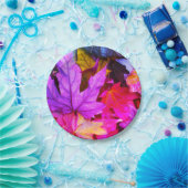 Ahornblättern, farbig lila orange pappteller (Party)