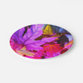 Ahornblättern, farbig lila orange pappteller (Schrägansicht)