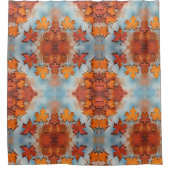 Ahornblätterspiegelung von Designmustern Duschvorhang (Vorderseite)