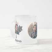 Ahornblattform Foto glücklich Kanada Tag Mattglastasse (Vorderseite Links)