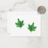 Ahornblattkarte Mitteilungskarte (Vorderseite/Rückseite Beispiel)