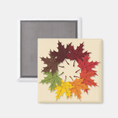 Ahornblattkreis Magnet (Vorderseite/Rückseite)