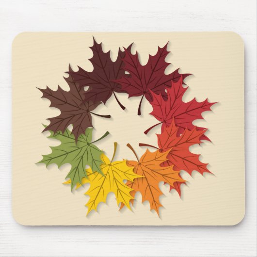 Ahornblattkreis Mousepad (Vorne)