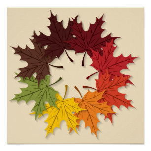 Ahornblattkreis Poster