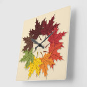 Ahornblattkreis Quadratische Wanduhr (Winkel)