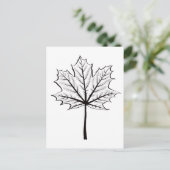 Ahornblättrige Kontur Kunst, Dichtung und Musik Postkarte (Stehend Vorderseite)