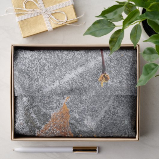 Ahornblättriger Orangengrau Herbst Seidenpapier (Geschenk)