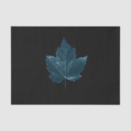 Ahornblättriger schwarzer Cyanotype blaues Herbstl Seidenpapier