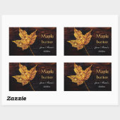 Ahornbutter-Zuhause Rechteckiger Aufkleber (Blatt)