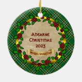 AHörne Celtic Cross Personalisierte Weihnachten Keramik Ornament (Hinten)