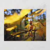 Ahornelf auf einem Ahornbaum Herbst Postkarte (Vorderseite)