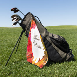 Ahornfall Herbst Blätter botanischer Golfer Lover Golfhandtuch