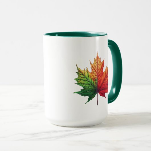 Ahornfallleaf Großer Combo Tasse (VorderseiteRechts)