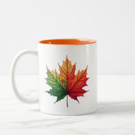 Ahornfallleaf Zweifarbige Tasse