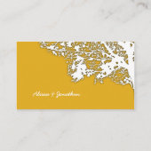 Ahorngold, zwei Blätter Leere Hochzeitsfeiern Plat Platzkarte (Rückseite)