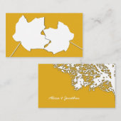 Ahorngold, zwei Blätter Leere Hochzeitsfeiern Plat Platzkarte (Vorne/Hinten)