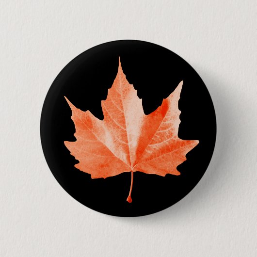 Ahornherbstblatt Button (Vorderseite)