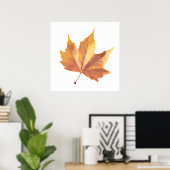 Ahornherbstblatt Poster (Heimbüro)