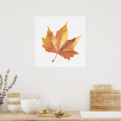 Ahornherbstblatt Poster (Küche)