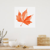 Ahornherbstblatt Poster (Küche)