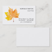 Ahornherbstblatt Visitenkarte (Vorne/Hinten)