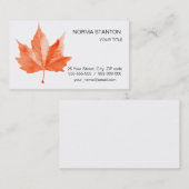Ahornherbstblatt Visitenkarte (Vorne/Hinten)