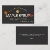 Ahornkapsel aus Holz Verlasse Visitenkarte (Vorne/Hinten)