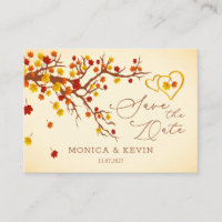 Ahornkarten-Blätter Herz Save the Date Abschlusska
